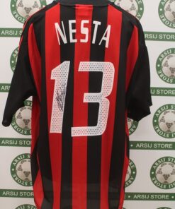 Alternative view of Maglia MILAN NESTA XL Home 2002/03 Signed