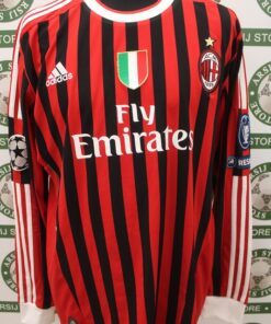 Maglia MILAN ABATE L Home 2011/12 Signed