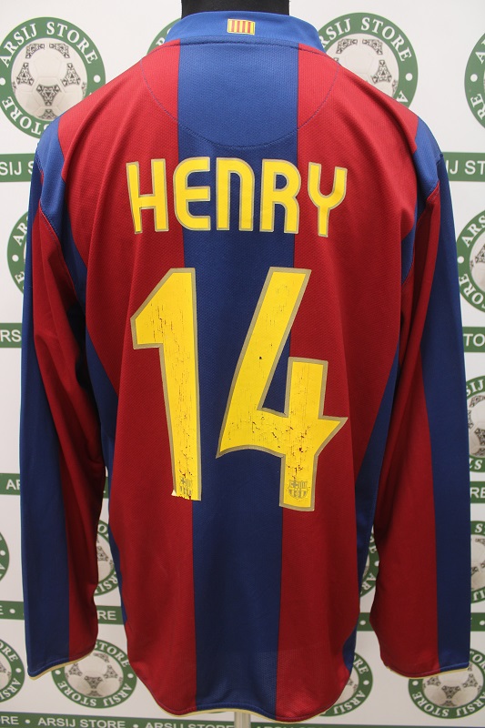 Maglia BARCELLONA HENRY Match Worn Home 2007/08 - immagine 2